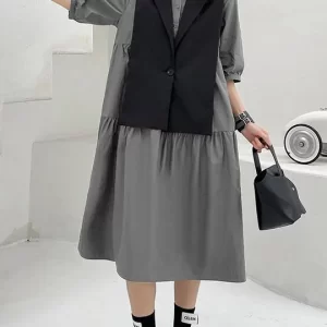 Diy Grey Cotton Summer Vacation Dresses